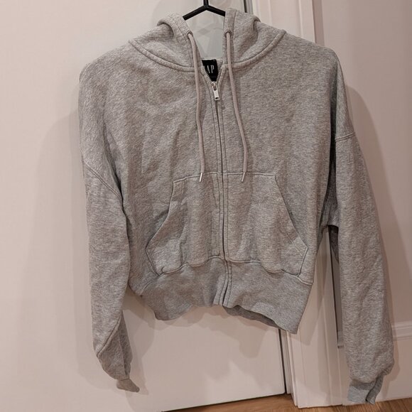 Gap VintageSoft Full-Zip Wedge Hoodie (Gray) - Picture 6 of 15